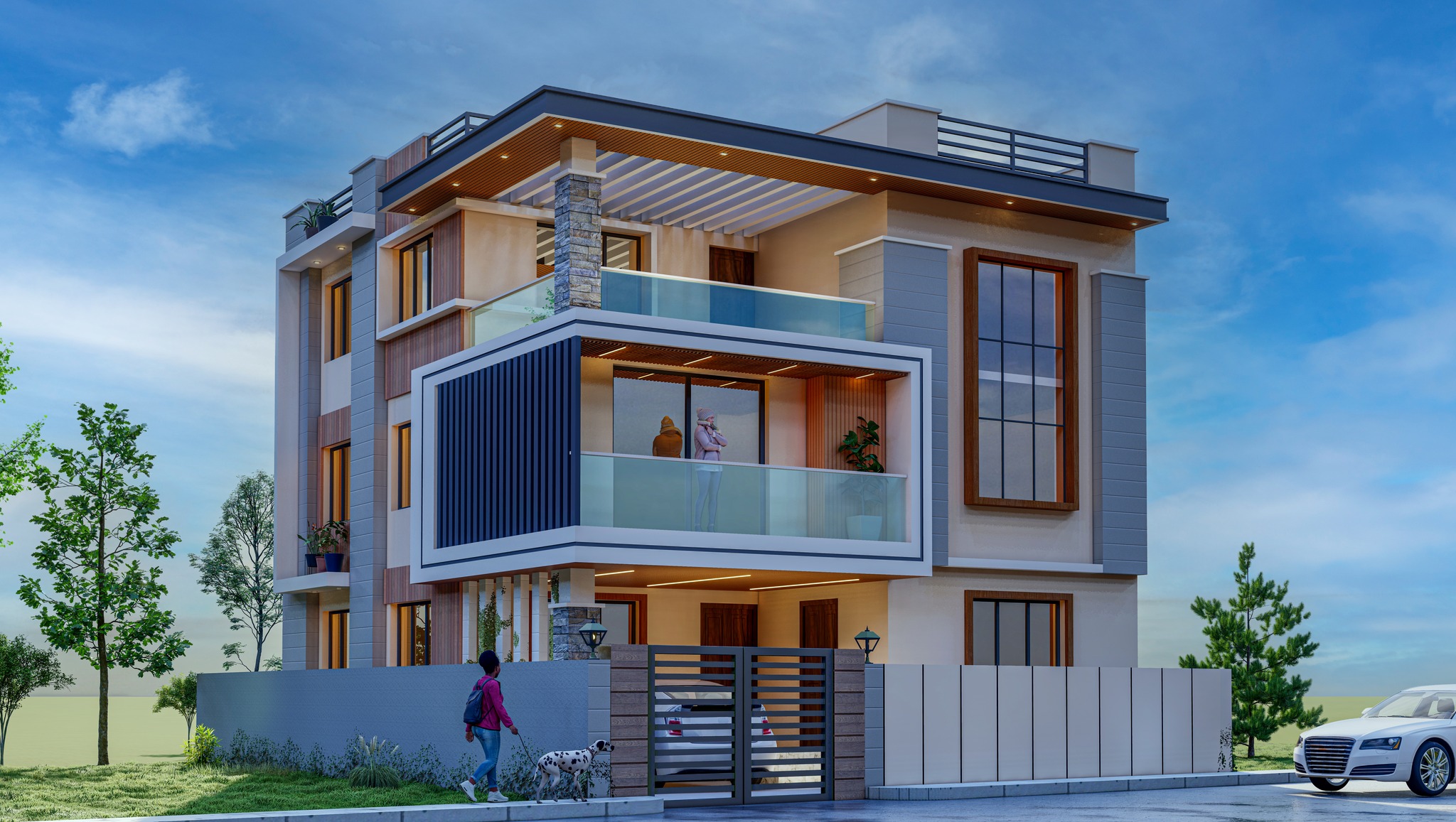 Renovated modern Nepali villa with traditional accents